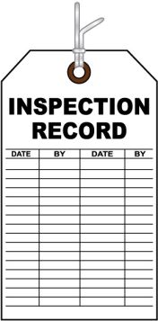 Inspection/Maintenance Cards (10)